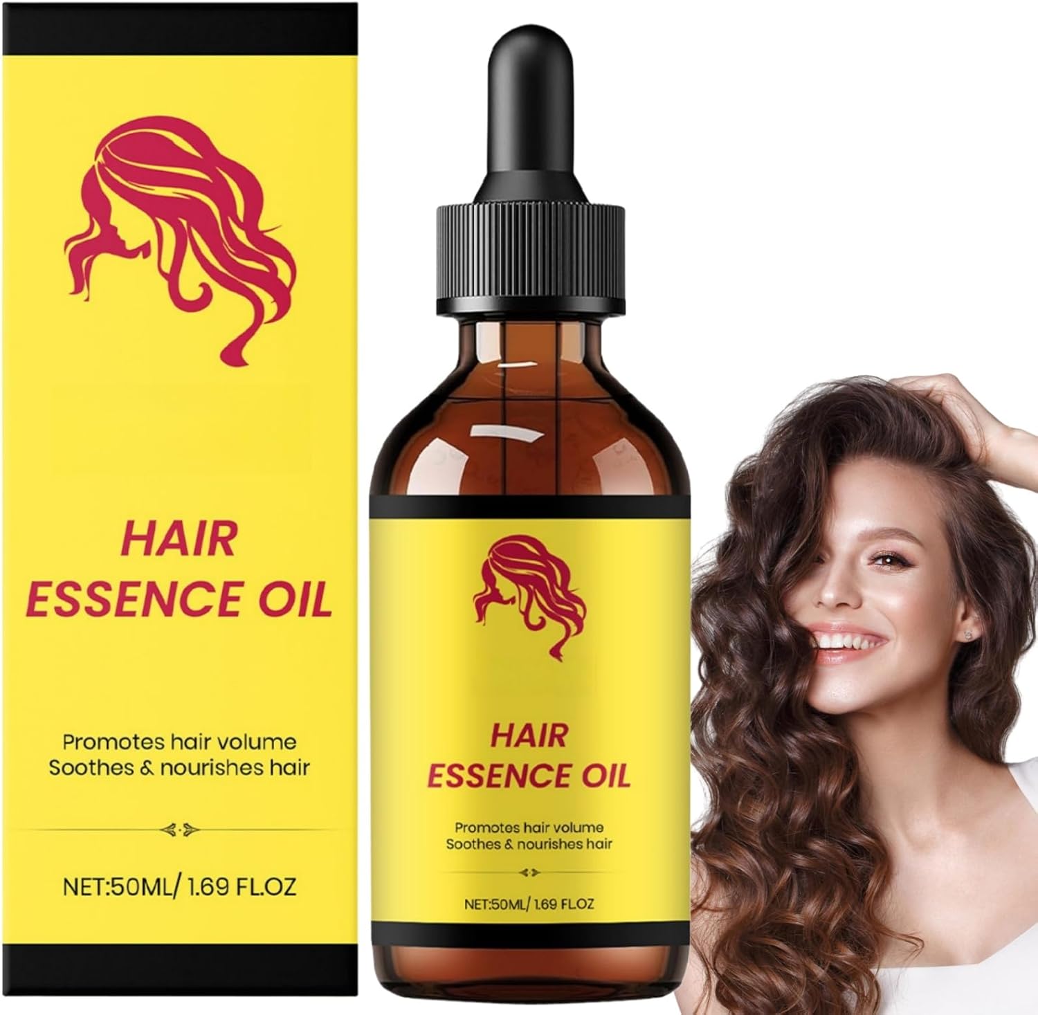 Hair Essence Oil for Hair Growth,Hair Growth Serum for Dry Damaged Hair,Hair Loss Treatment for Adult,Hair Regrowth Treatment,Ha/ir Care Oil,Hair Gro/wth O/il for Damaged H/air,Gentle Formula,50ml