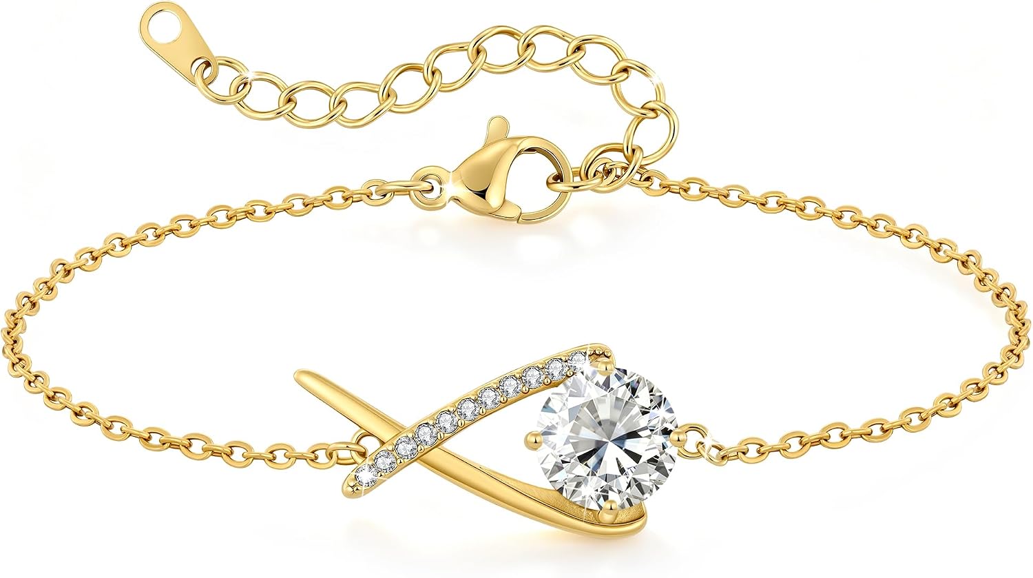 CDE Infinity Bracelets for Women Birthstone Bracelet with 14K Gold Plated