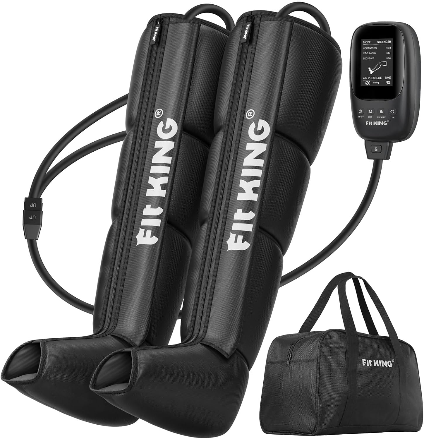 FIT KING Air Compression Recovery System,Dynamic Pressure for Circulation Improvement and Fast Recovery,Sequential Massage Boots for Athletes,FSA HSA Approved (Small)