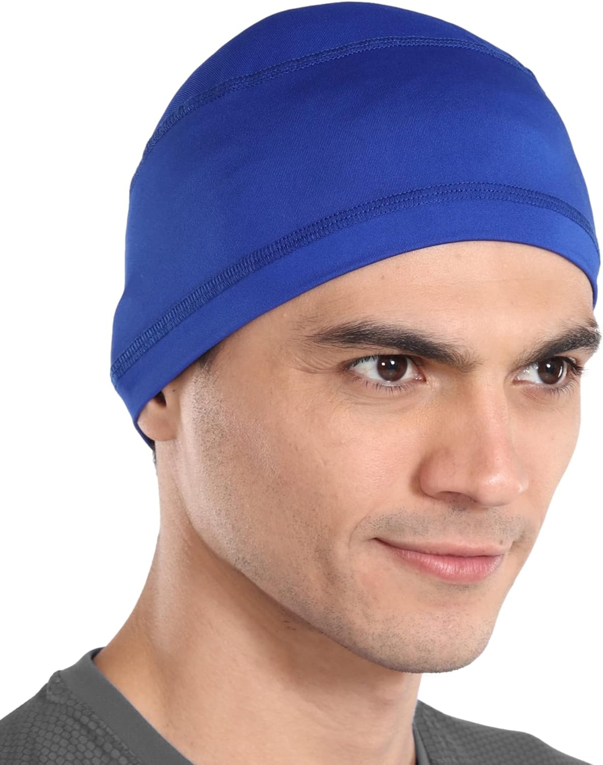 Cooling Cap / Helmet Liner / Skull Cap / Running Beanie - Ultimate Performance Moisture Wicking. Fits under Helmets Blue OSFM