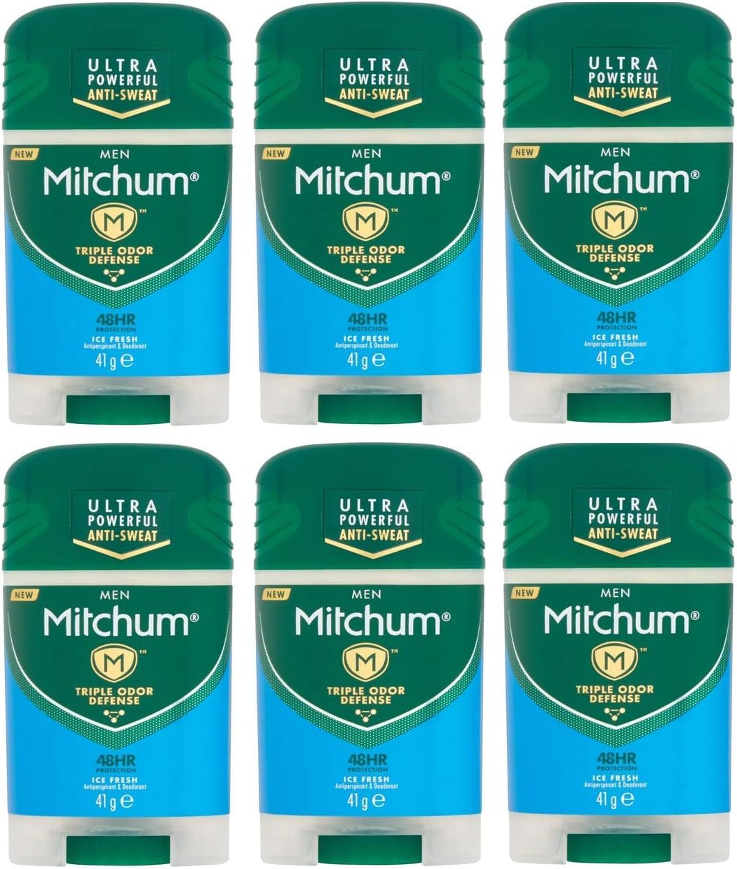 Mitchum Men 48 Hours Protection Ice Fresh Oxygen Stick, 41 g, (Pack of 6)