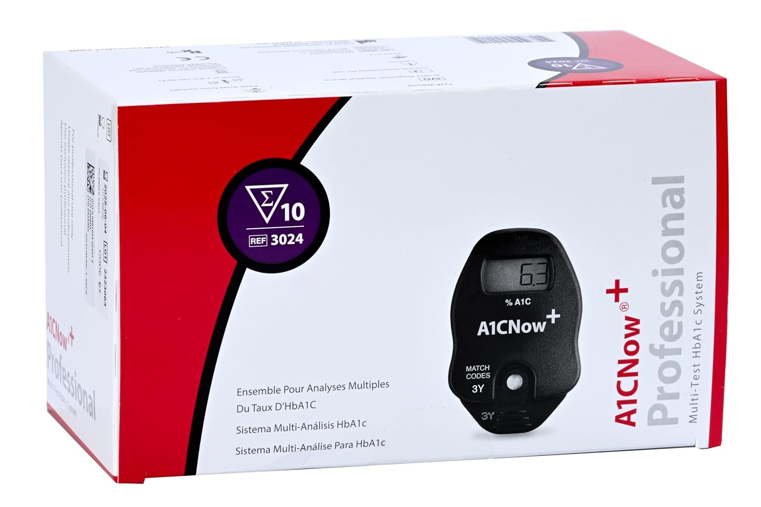 A1C Now+ Multi-Test Blood Glucose Monitor (10 tests/box)