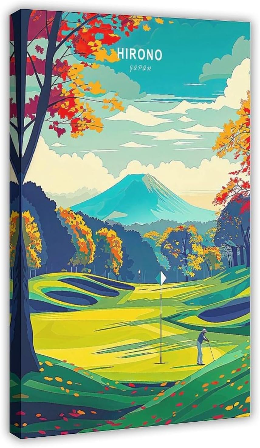 NLKQHTF Hirono Japan Travel Art Poster Canvas Poster Bedroom Decor Landscape Office Room Decor Gift 12x18inch(30x45cm)