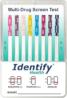 Drug Screen Test - 25 Pack - 10 Panel Dip CLIA Waived Instant Urine Drug Test Kit for AMP,BAR,BUP,BZO,COC,MET,MTD,OPI/MOP,OXY,THC - 1 Second Dip Technology
