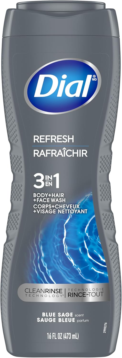 Dial for Men Hair and Body Wash, Hydro Fresh, 16 Ounce by Dial