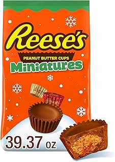REESE'S Miniatures Milk Chocolate Peanut Butter Cups, Christmas Candy Bulk Bag, 39.37 oz