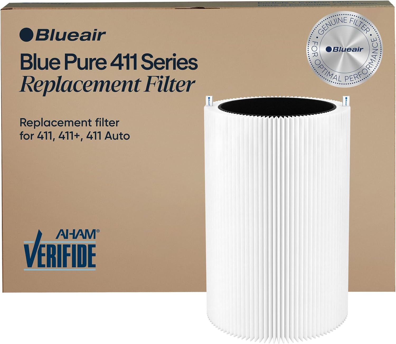 Blueair Genuine HEPASilent Replacement Filter for Blue Pure 411 3210 Air Purifier – Removes 99.97% of Pollen, Dust, Pet Dander, Mould,Bacteria & Viruses Activated Carbon Reduces VOCs, Odours,Chemicals