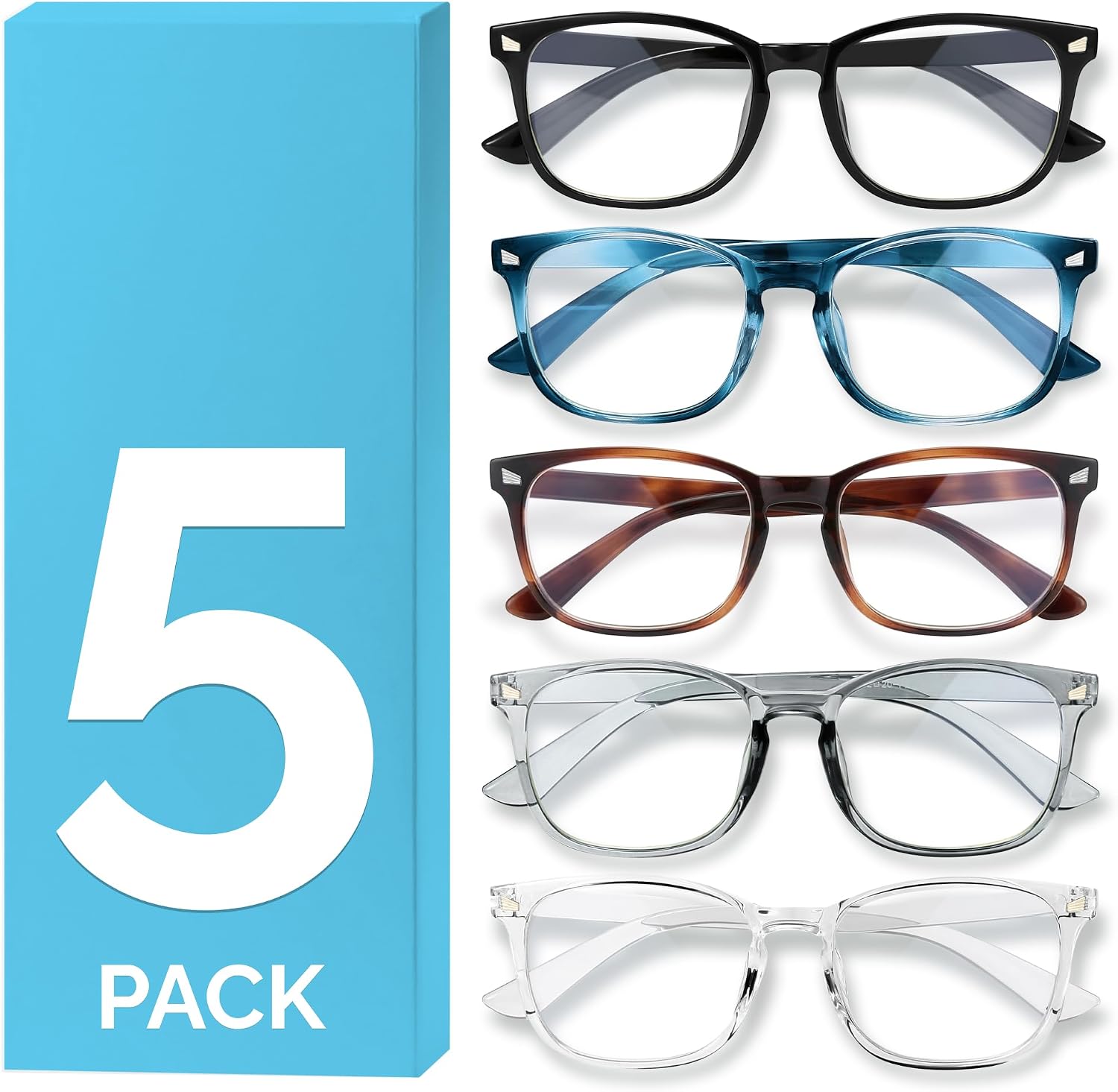 MIGSIR Blue Light Blocking Glasses for Computer Gaming, Fashion Fake Helps Reduce Screen Fatigue Eyeglasses for Women Men