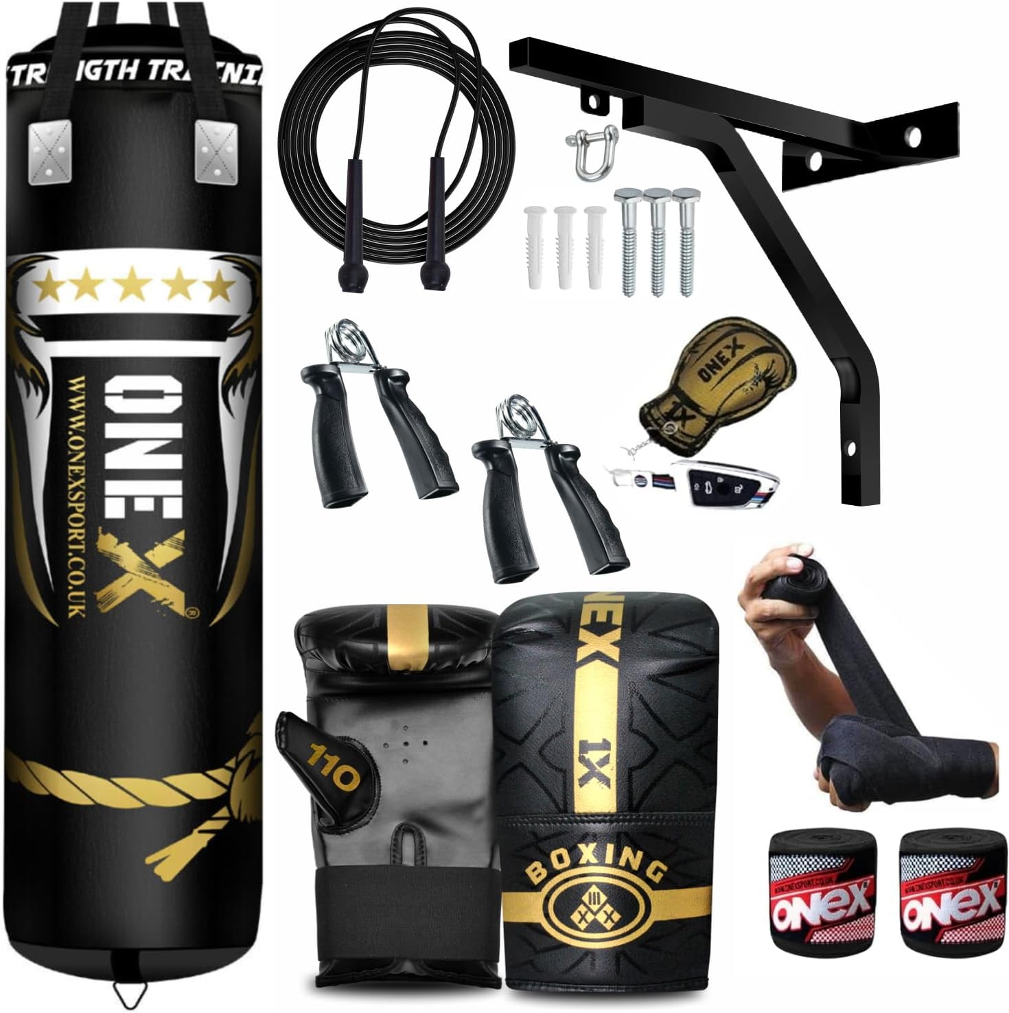 Boxing bag heavy duty punching bag Filled 4ft 5ft set, punch bag Kickboxing MMA Grappling Muay Thai Karate BJJ best punch bags equipment for Indoor or Outdoor boxing Training