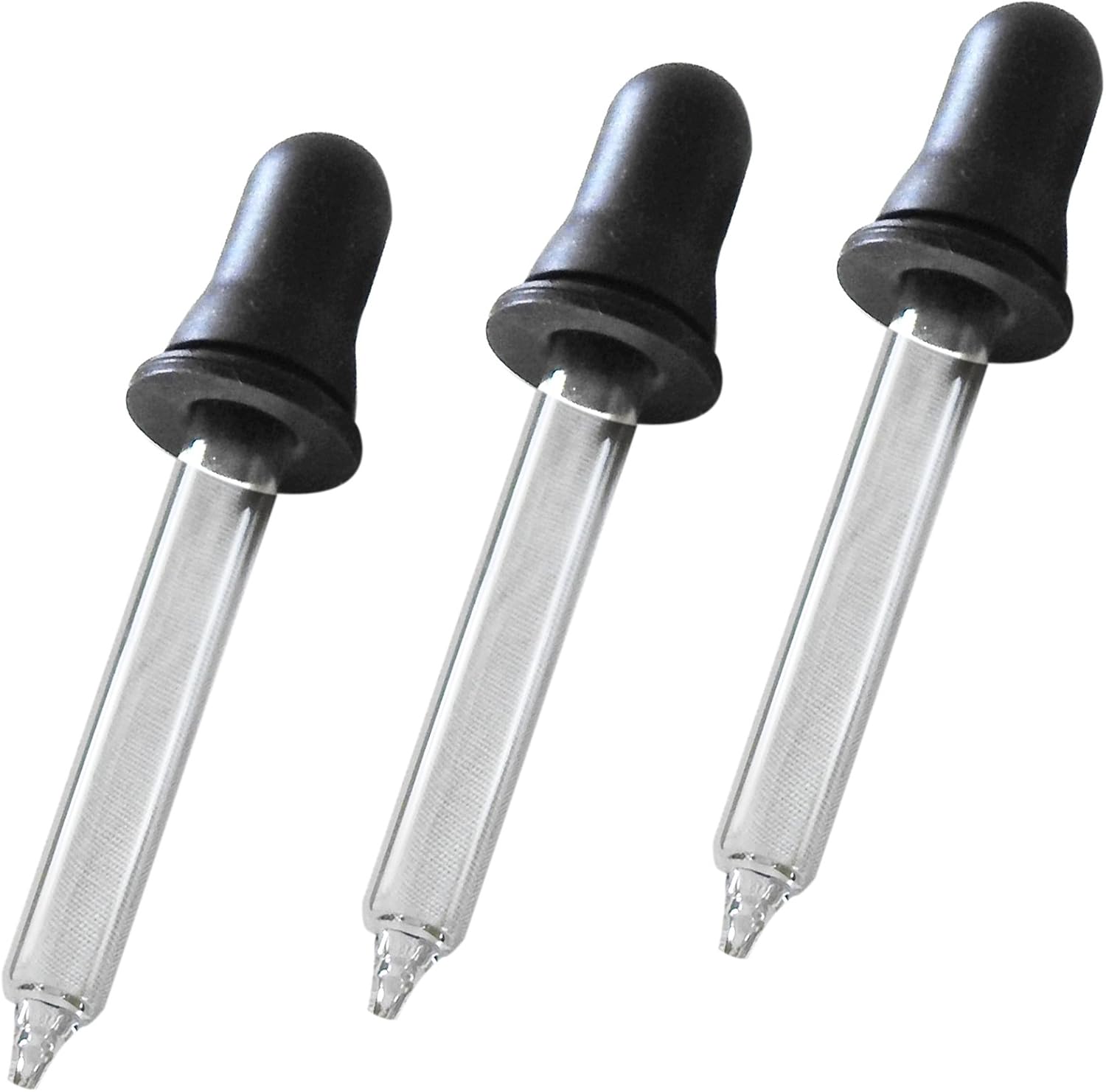 Medisure Healthcare Medical First Aid Lab Eye Dropper Clear Glass Pipette x 3 Tubes