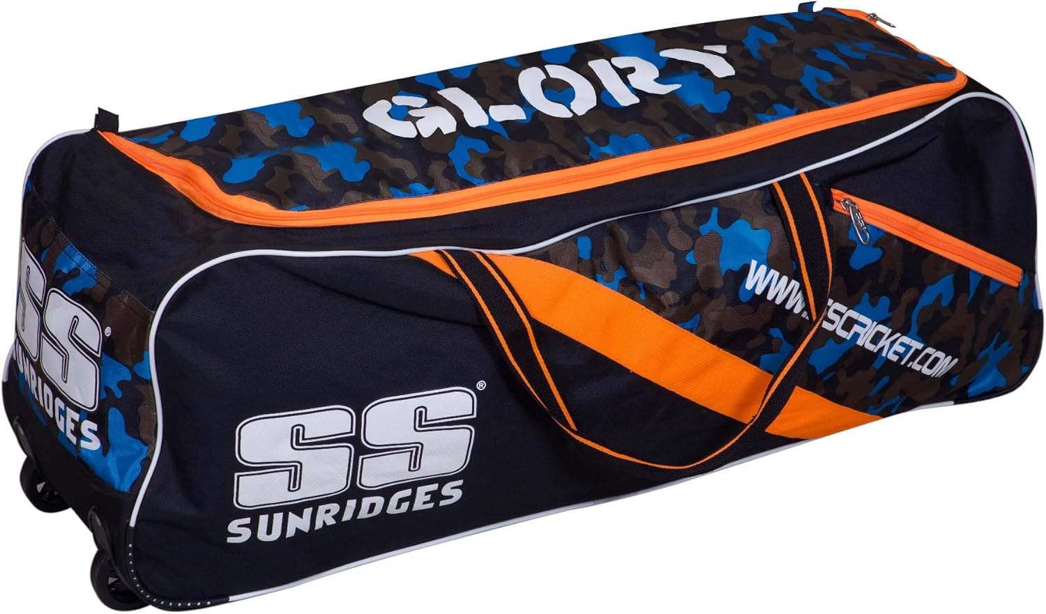 SS County Wheelie Cricket Premium Cricket Kit Bag - Full Size, Blue White Color