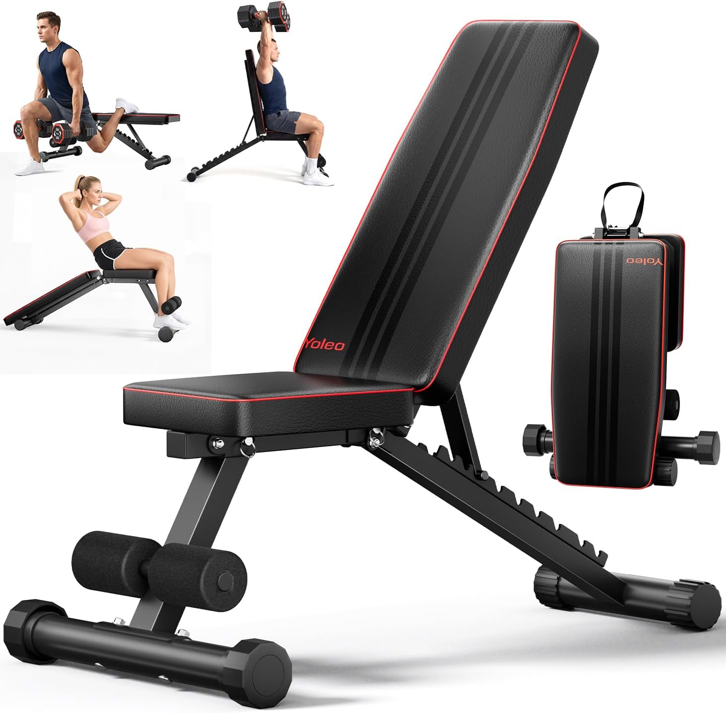 YOLEO Adjustable Weight Bench, ENISO-Certified 300/375KG