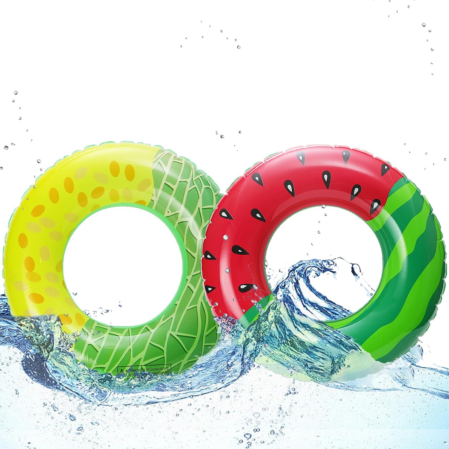 2 PCS Inflatable Rings,Inflatable Pool Toys,PortabilityPool Inflatables for Kids & Adults,Swimming Pool Toys,Kids Swimming Pool Toys forSwimming Rings & Water Activities,Fruit Inflatable Pool Floats
