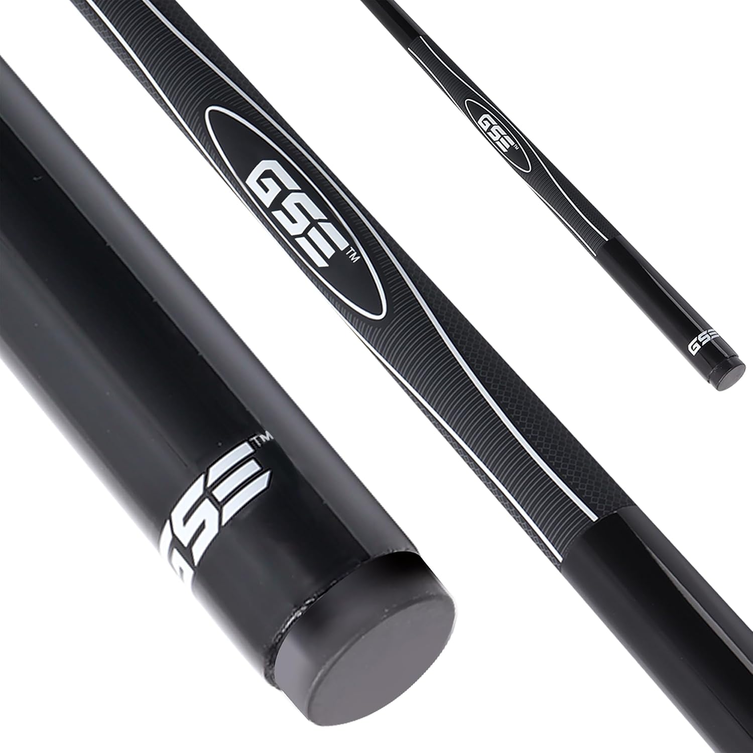 GSE 58" 2-Piece Fiberglass Graphite Composite Billiard Pool Cue Sticks