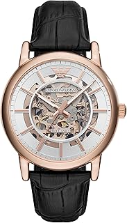 Emporio Armani Automatic Self-Winding Dress Watch with Stainless Steel Or Leather Band