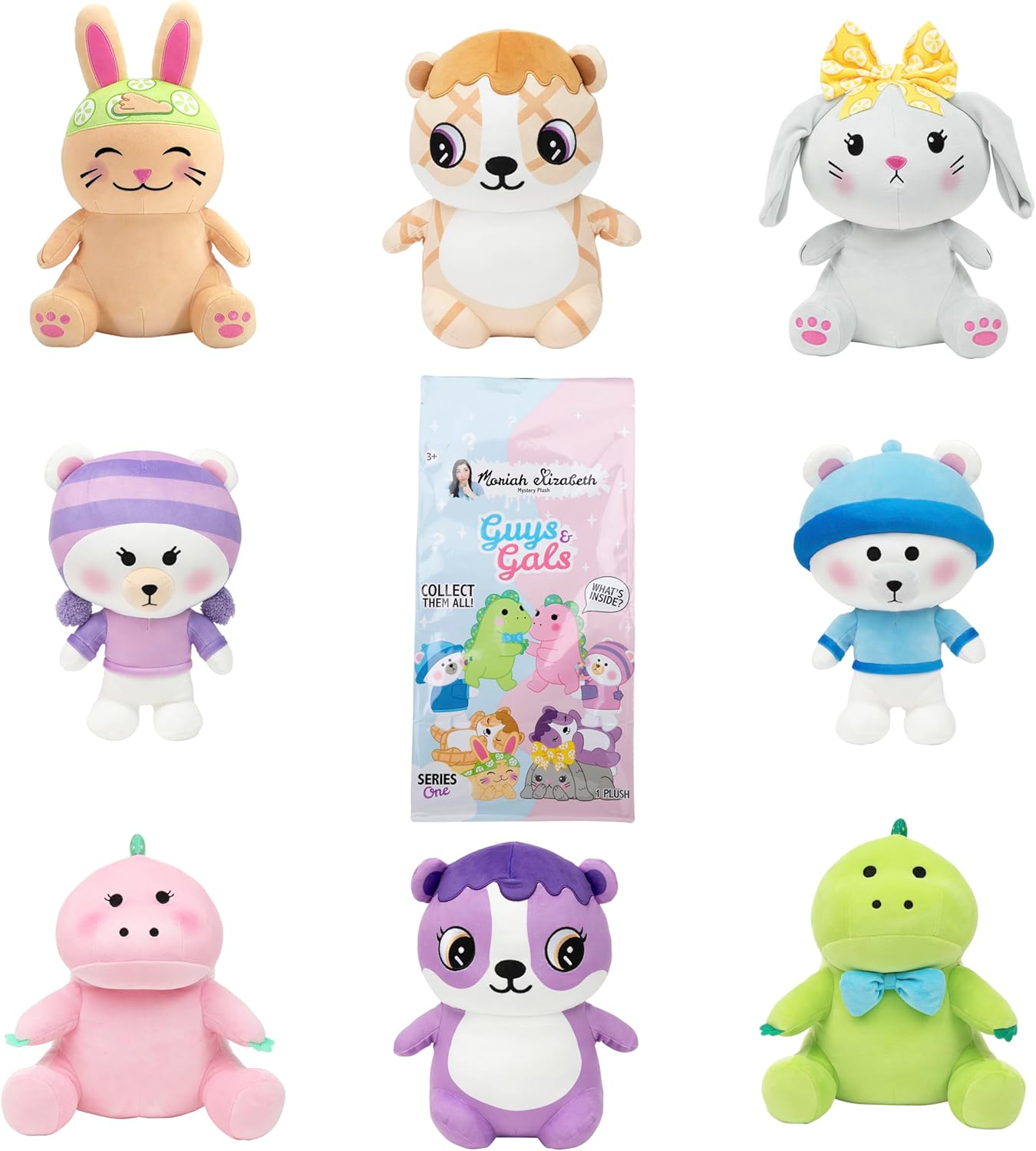 Moriah Elizabeth 11" Mystery Plush - Guys & Gals, YouTube Craft Channel, Blind Box, 1 of 8 Possible, Official Merch, One Supplied, Styles May Vary