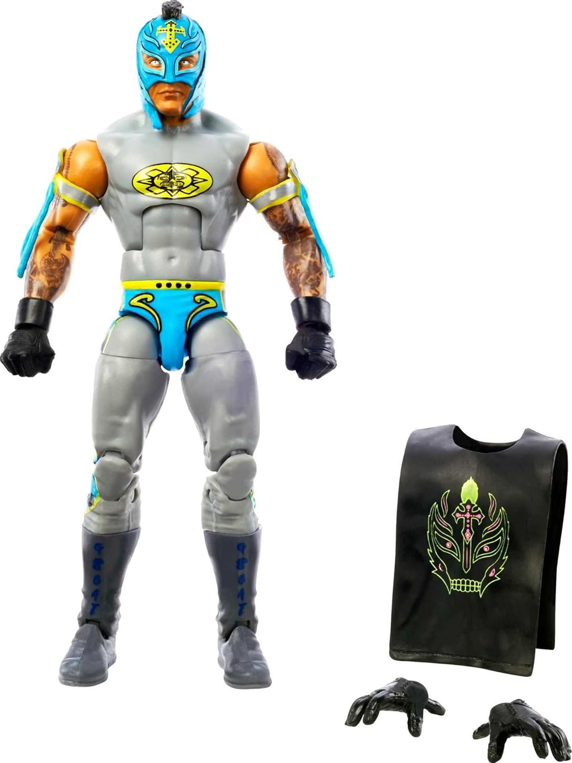 Mattel WWE Rey Mysterio Top Picks Elite Collection Action Figure with Entrance Shirt, 6-inch Posable Collectible Gift for WWE Fans Ages 8 & Up