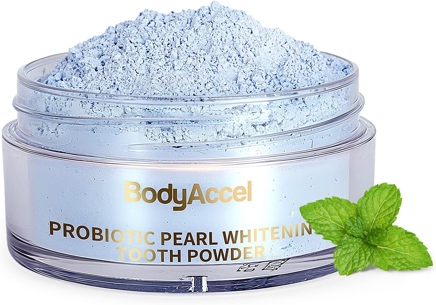 Teeth Whitening Powder Upgraded– BodyAccel Probiotic Pearl Whitening Tooth Powder, Fluoride-Free Toothpaste for Coffee & Tea Stain Removal, 360° Clean Teeth, Fresh Breath