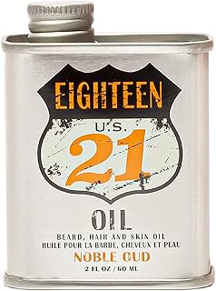 18.21 Man Made Hair, Skin & Beard Oil for Men, 4 Scents - Non-Greasy, Conditioning Balm with Castor Seed, Jojoba, and Argan Oils - Premium Tattoo and Mustache Care Products