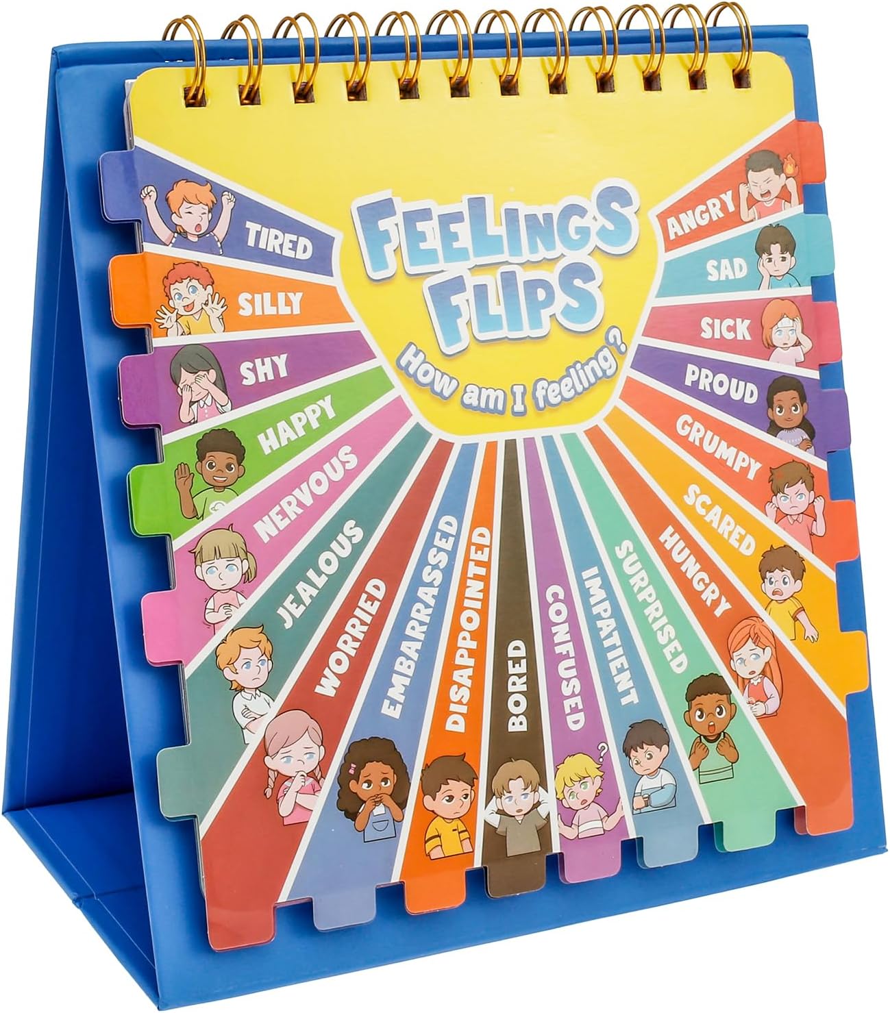 Sesaver Children's Feelings and Emotions Book Fun Feelings Flip Book for Kids Practical Emotional Learning Flipbook Multipurpose Emotions Flip Books for Home Classroom