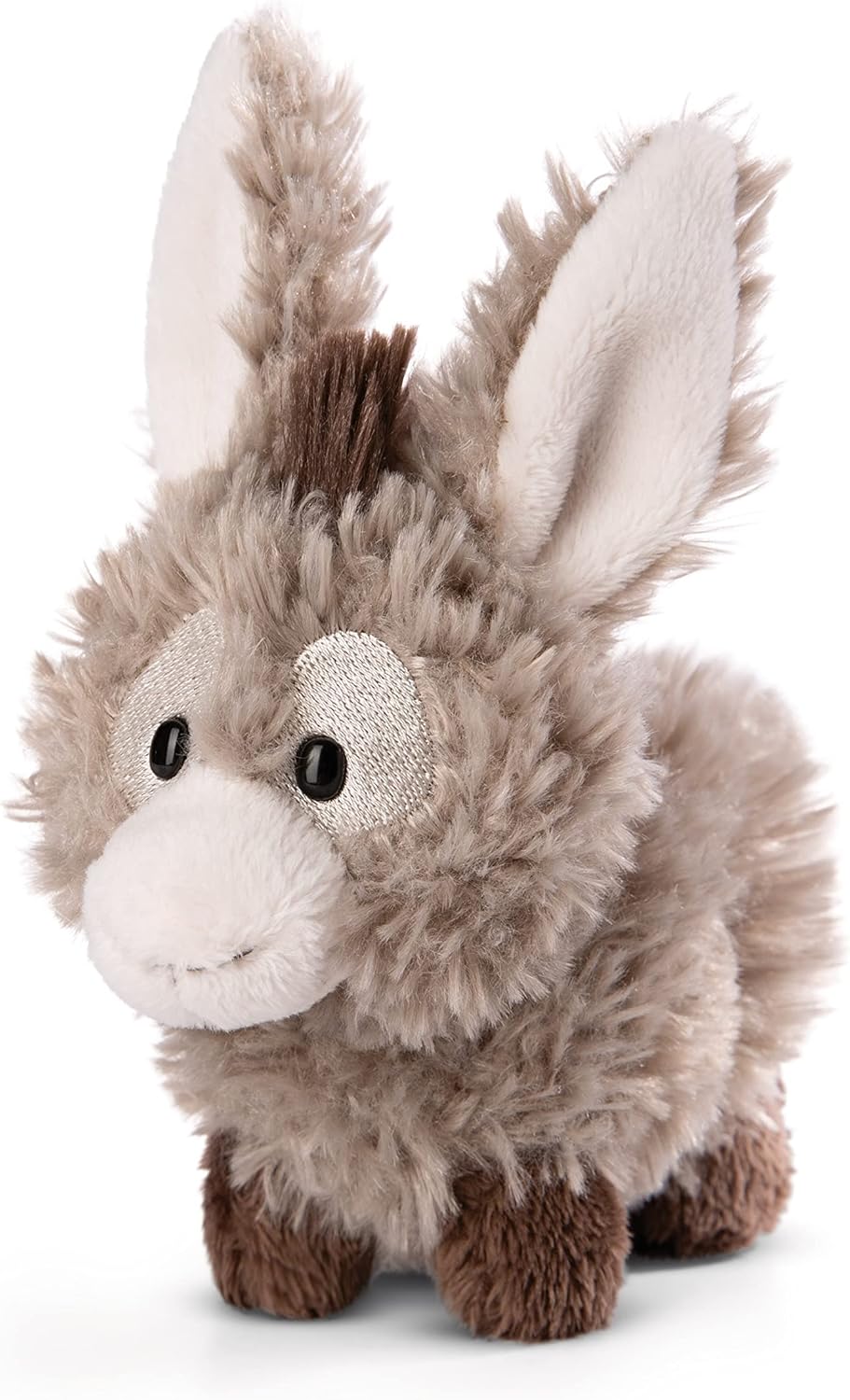NICI Cuddly soft toy donkey Donkeylee 12cm grey standing - Sustainable soft toy made of soft plush, cute soft toy to cuddle and play with, for children & adults, great gift idea