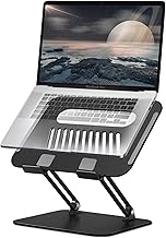 Well-Built Adjustable Folding Laptop Stand, Metal Portable Anti-Skid Raise Tilt Align Ergonomic Tablet Laptop Mount Stands Computer Notebook Stand Compatible with iPad All Laptops
