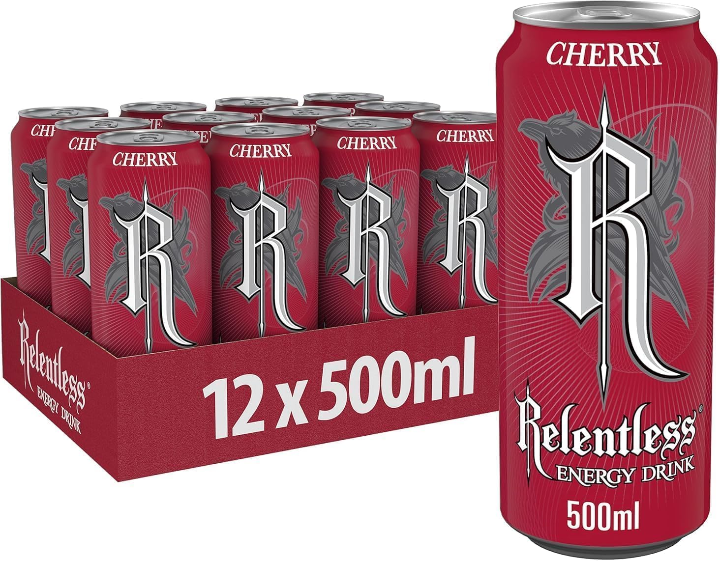 Kandy Collection Relentless Cherry Energy Drink Can 500ml Pack of 12