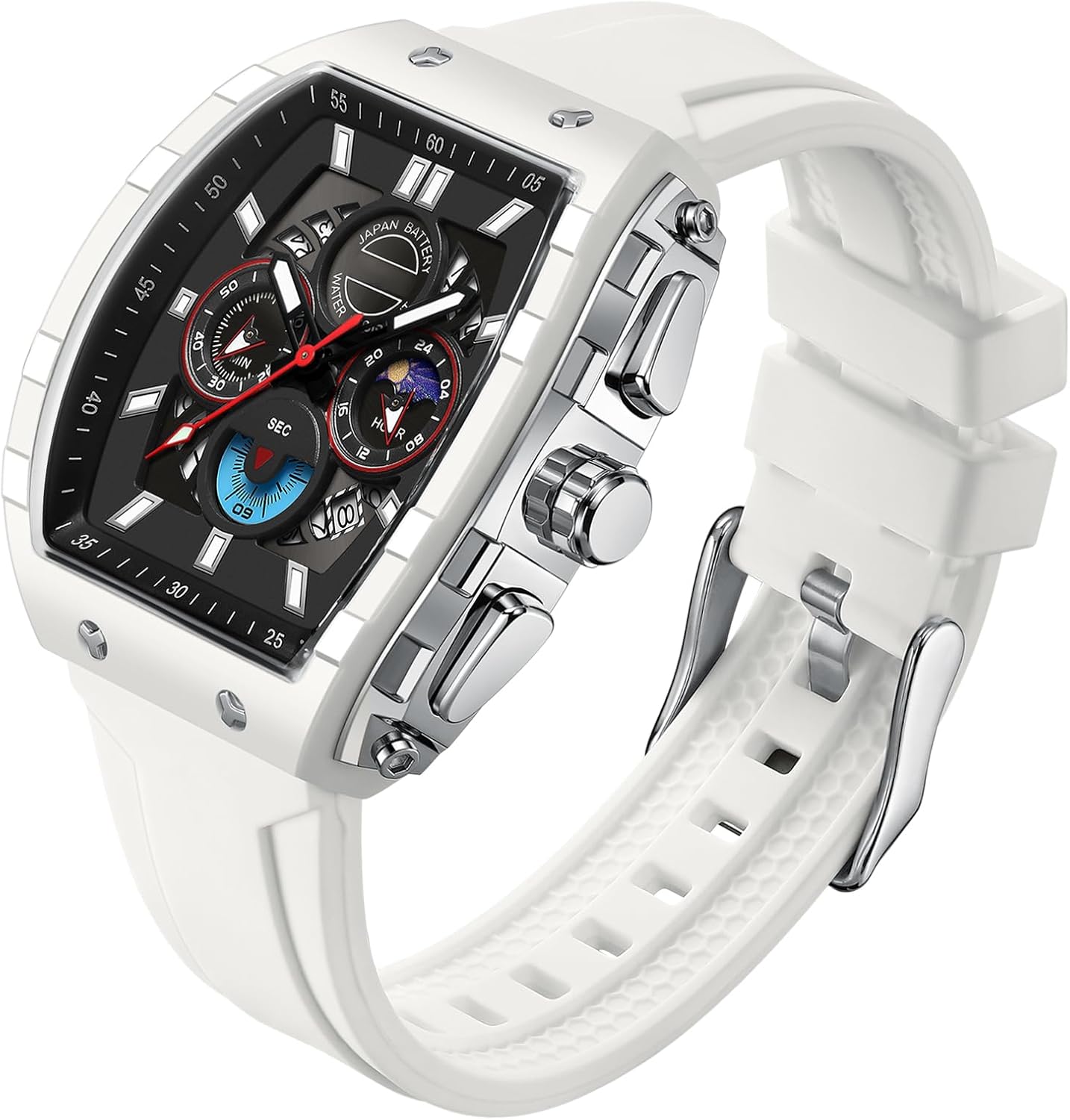 findtime Mens Watch Tactical Military Watches for Men 5ATM Waterproof Analog Sports Watch with Chronograph and Calendar