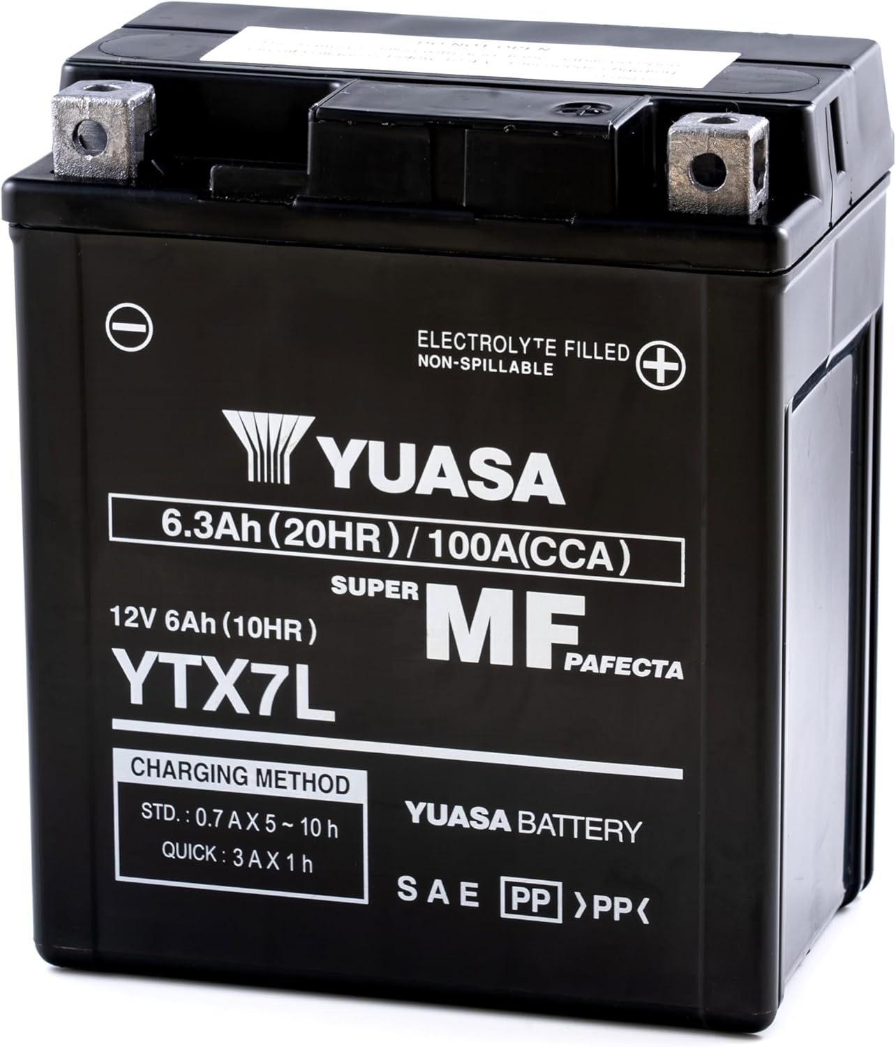 Yuasa YTX7L 12V 100 CCA Maintenance Free AGM VRLA Motorbike Battery