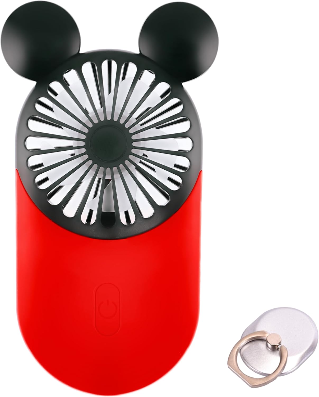 Cute Personal Mini Fan, Handheld & Portable USB Rechargeable Fan with Beautiful LED Light, 3 Adjustable Speeds, Portable Holder, Perfect for Indoor Or Outdoor Activities, Cute Mouse