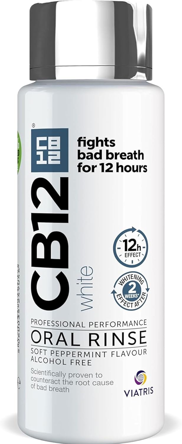 CB12 WHITE MOUTHWASH 250ML (Pack of 4)