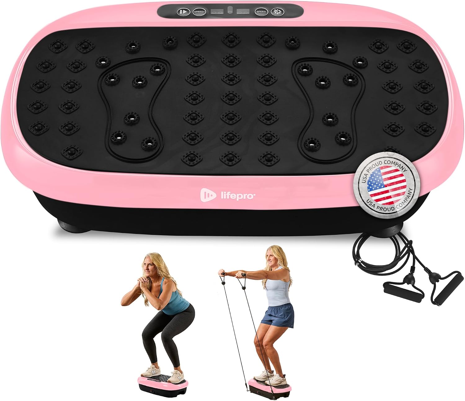 Lifepro HexaPlate Lite Compact Vibration Plate with Magnetic Acupoints