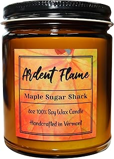 Candles | Vermont Maple Sugar Shack | 100% Natural Soy Wax Candle for Home Decor | Highly Scented | Premium Fragrance | Handmade in Vermont, USA | 8 oz | Long Lasting | Great Gift