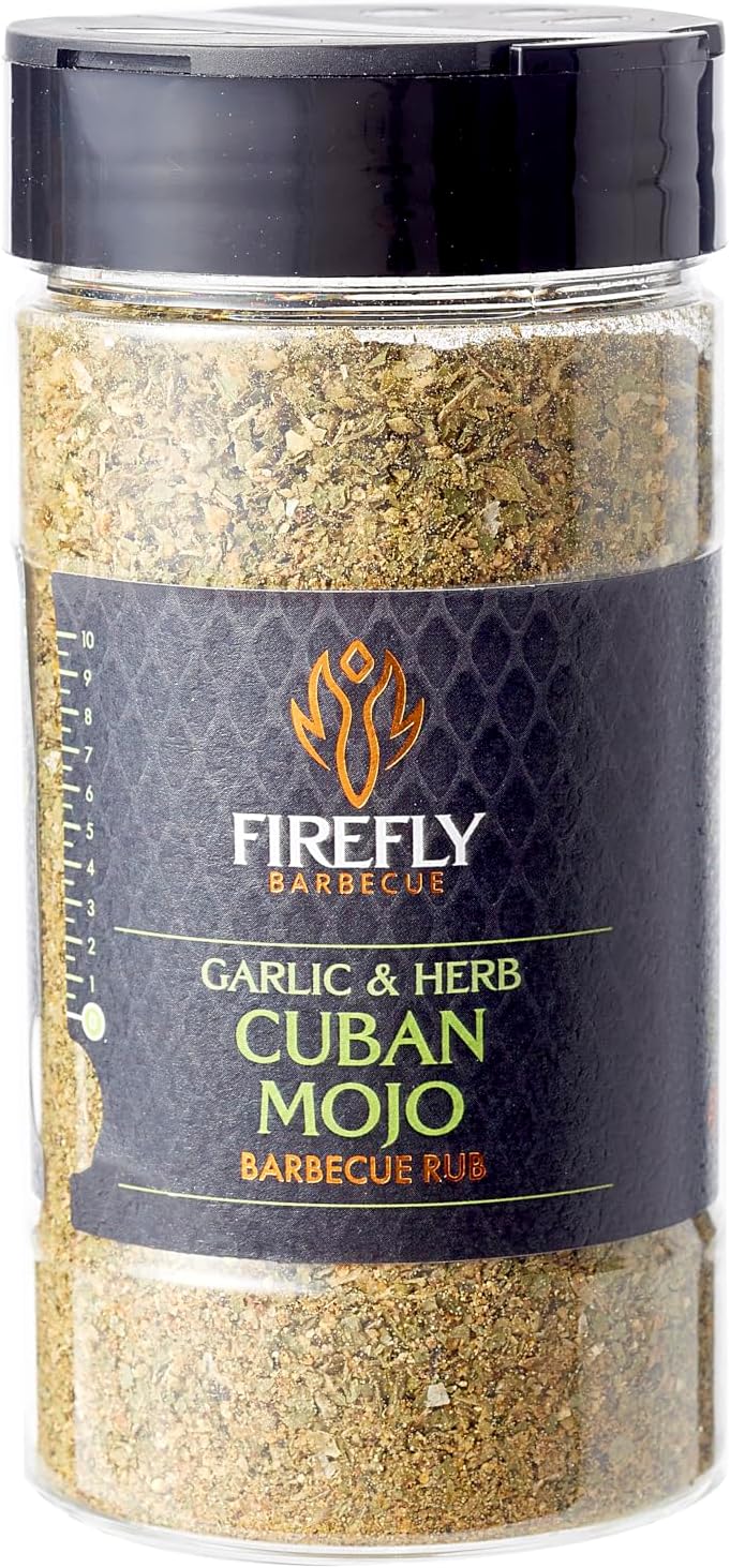 FireFly Barbecue Florida Cuban Mojo BBQ Rub with Citrus & Garlic - Versatile Seasoning for Chicken, Butter & Grilled Dishes - Blend for BBQ, Roasting & Air Frying - 330ml