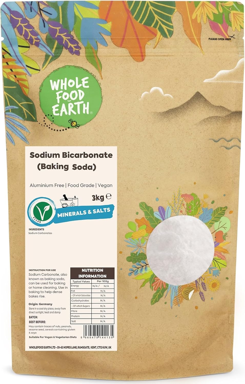 Wholefood Earth - Sodium Bicarbonate Baking Soda 3 kg