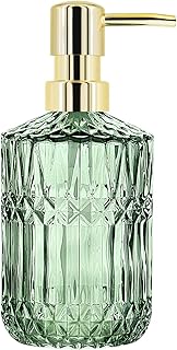 Soap Dispenser with Pump, Refillable Liquid Hand Soap Dish Soap Dispensers for Bathroom Counter, Kitchen Sink (Green)