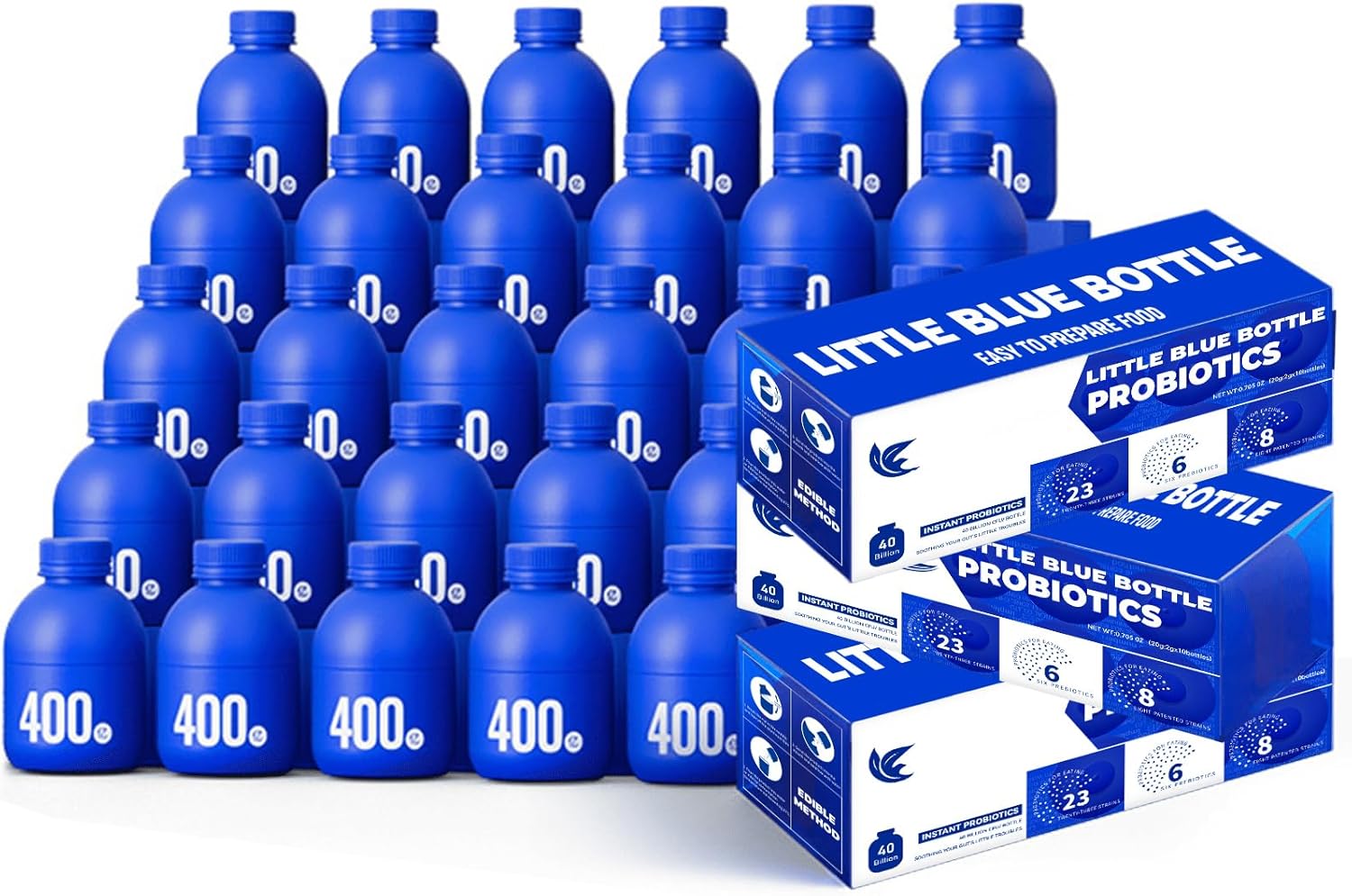 Probiotics 40 Billion CFU - 30 Bottles x 0.7oz - Digestive Health Supplement