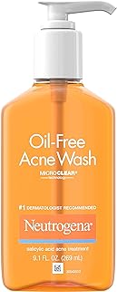 Neutrogena Oil-Free Facial Cleanser with Salicylic Acid for Acne-Prone Skin, 9.1 fl. oz