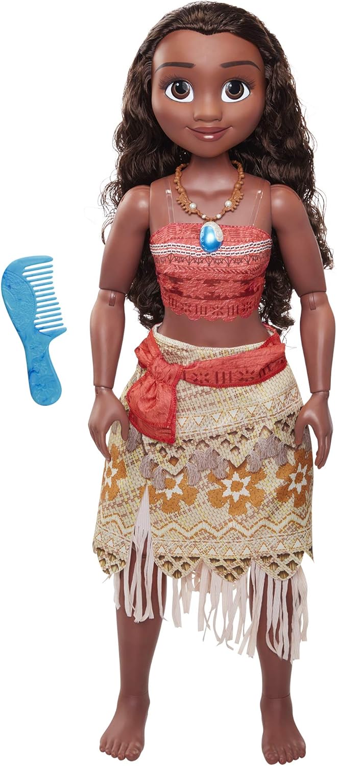 Disney Moana Doll 32" Tall Playdate Perfectly Poseable Doll, Includes Hair Comb, Playdate Moana Fashion Doll, Moana Doll Stands 32 Inches Tall! Great Gift for Girls