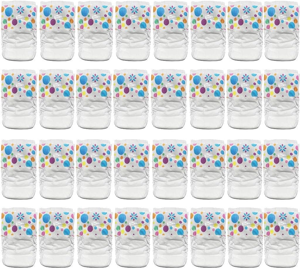 Pail Buddies Baby Doll Diapers Refill Value Pack for Baby Alive Dolls, 32 Diapers