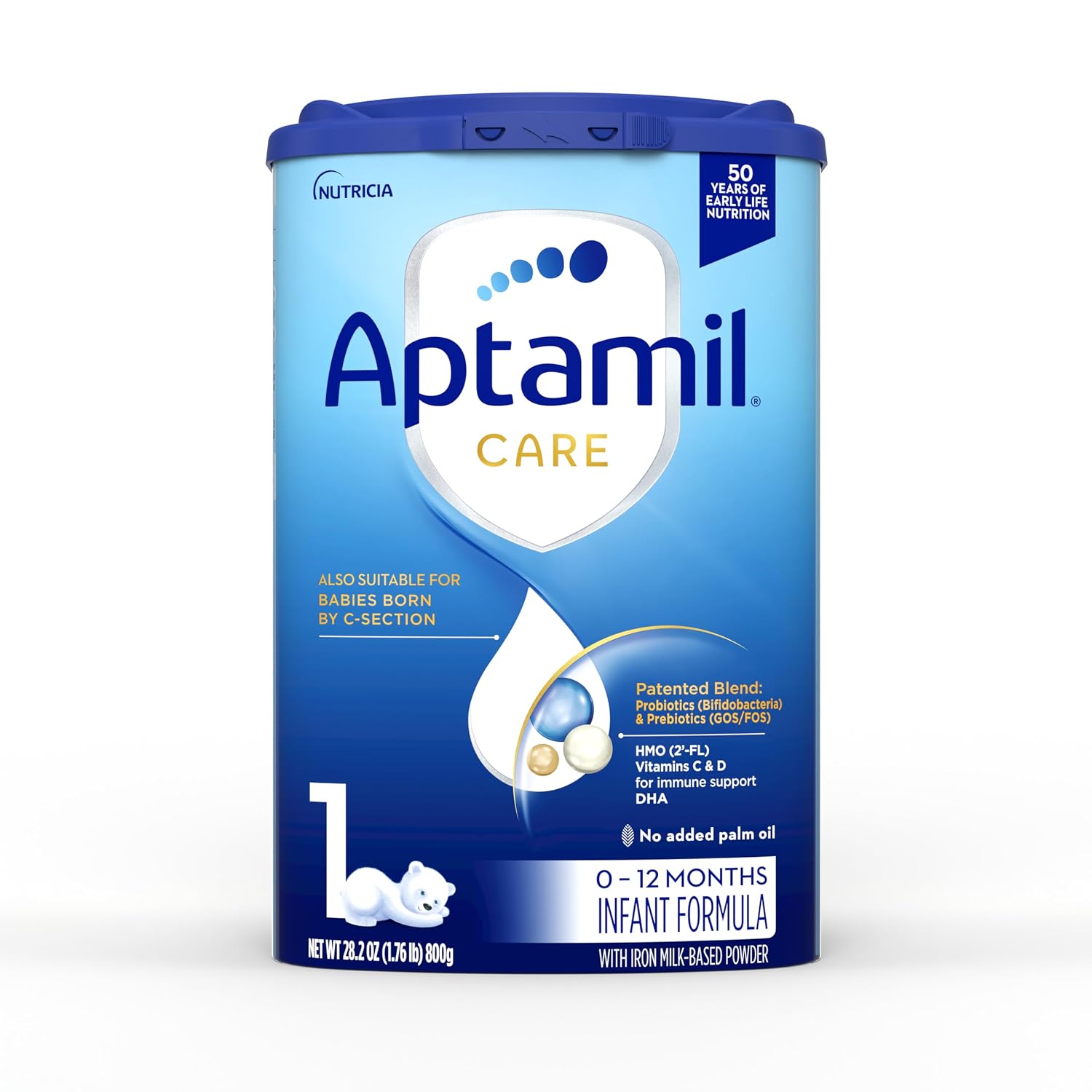 APTAMIL Care Stage 1 Infant Formula, 0-12 months, DHA, 28.2oz (1 Pack)