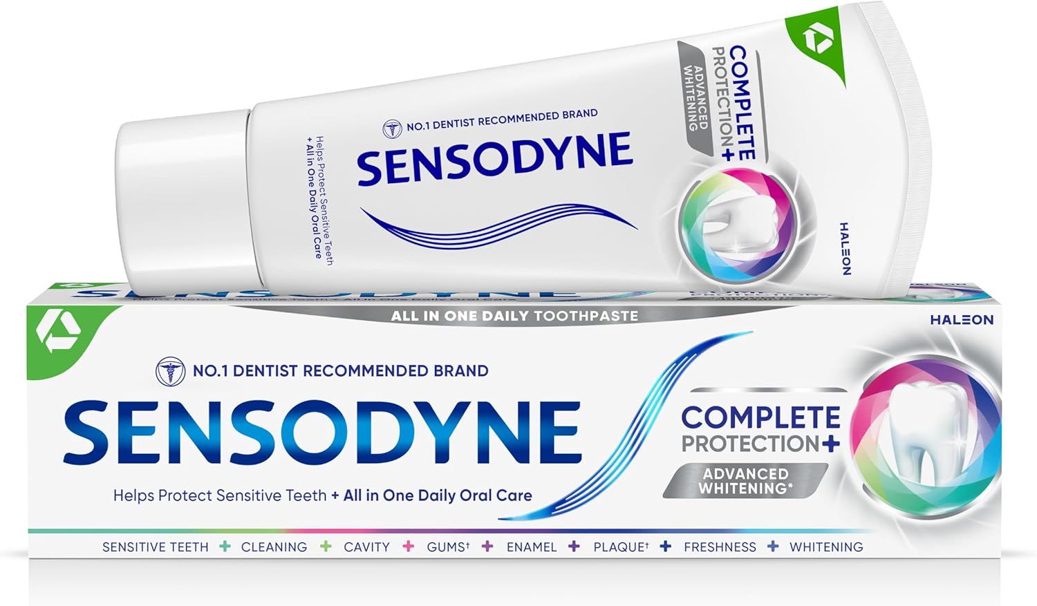 Sensodyne Toothpaste Complete Protection+, Daily Advanced Teeth Whitening Toothpaste, 75ml