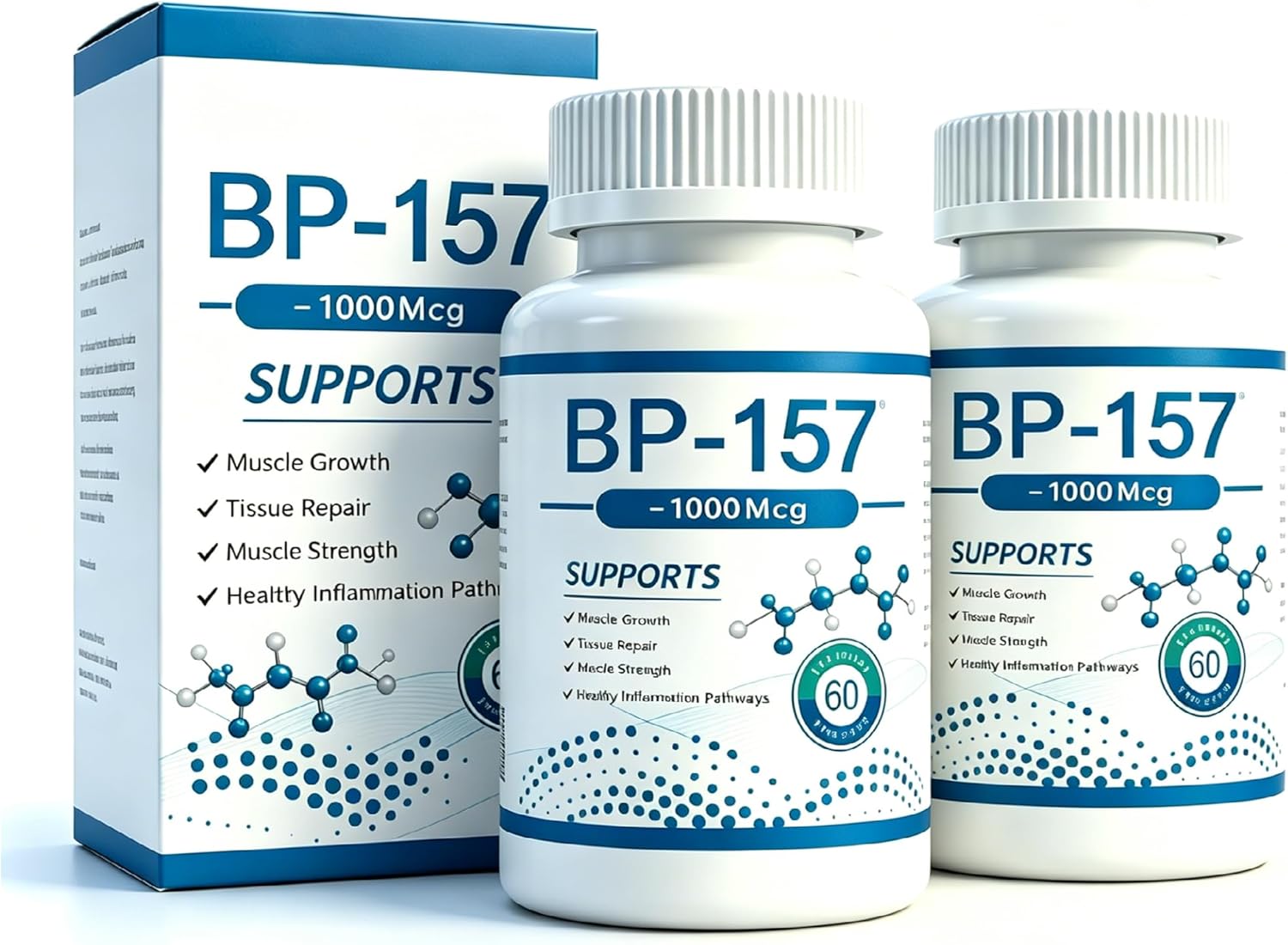 BP-157 120 Count, 1000 Mcg, Supports Muscle Growth, Tissue Repair, Digestive Health and Overall Health (2Pack)
