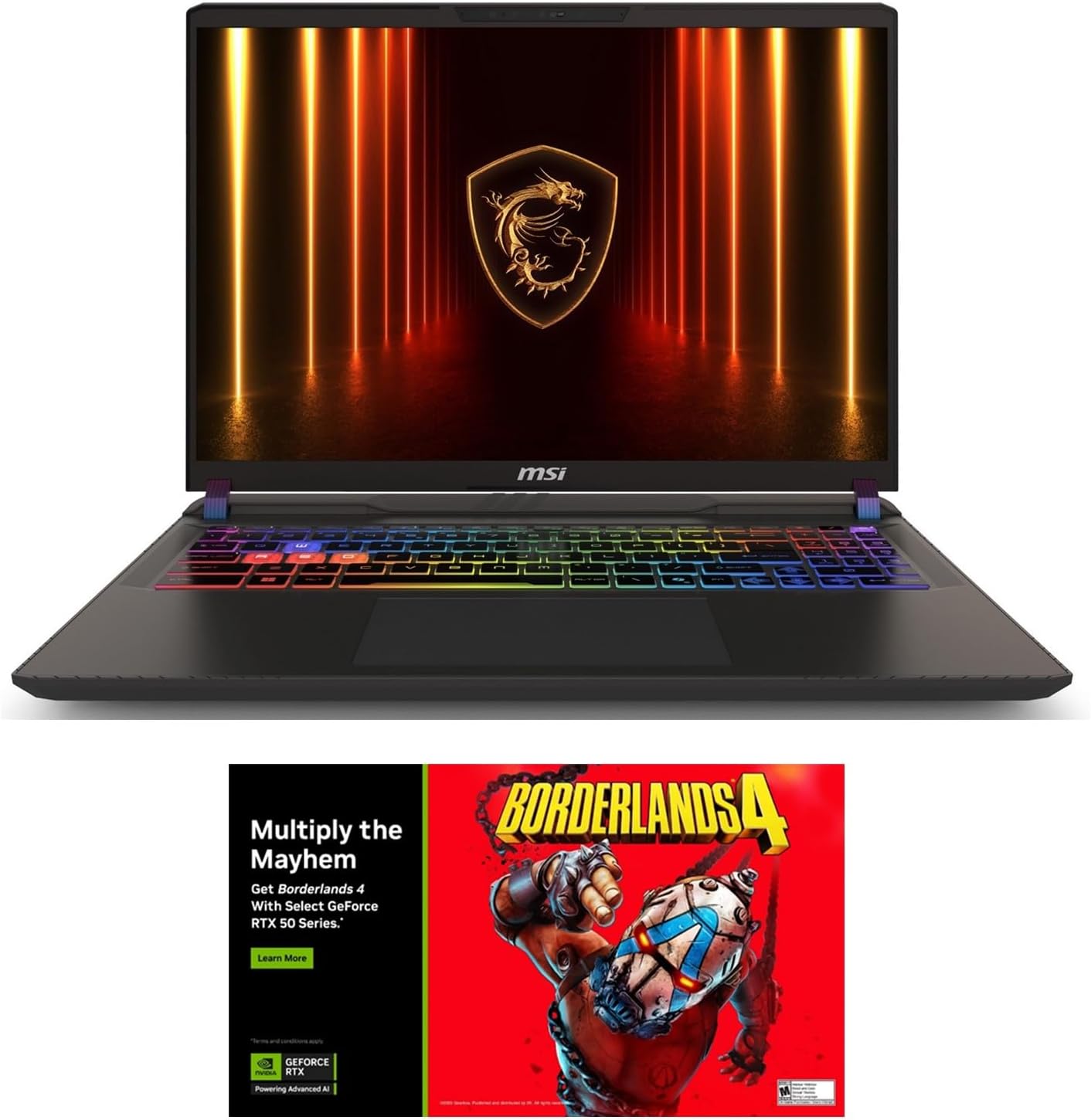 EXCaliberPC (2025 MSI Release) Vector 16 HX AI RTX 5080 Flex Edition (Intel Core Ultra 9 275HX, 32GB DDR5 RAM, 1TB NVMe SSD, NVIDIA GeForce RTX 5080, 16" QHD+ 240Hz, Windows 11) Gaming Laptop