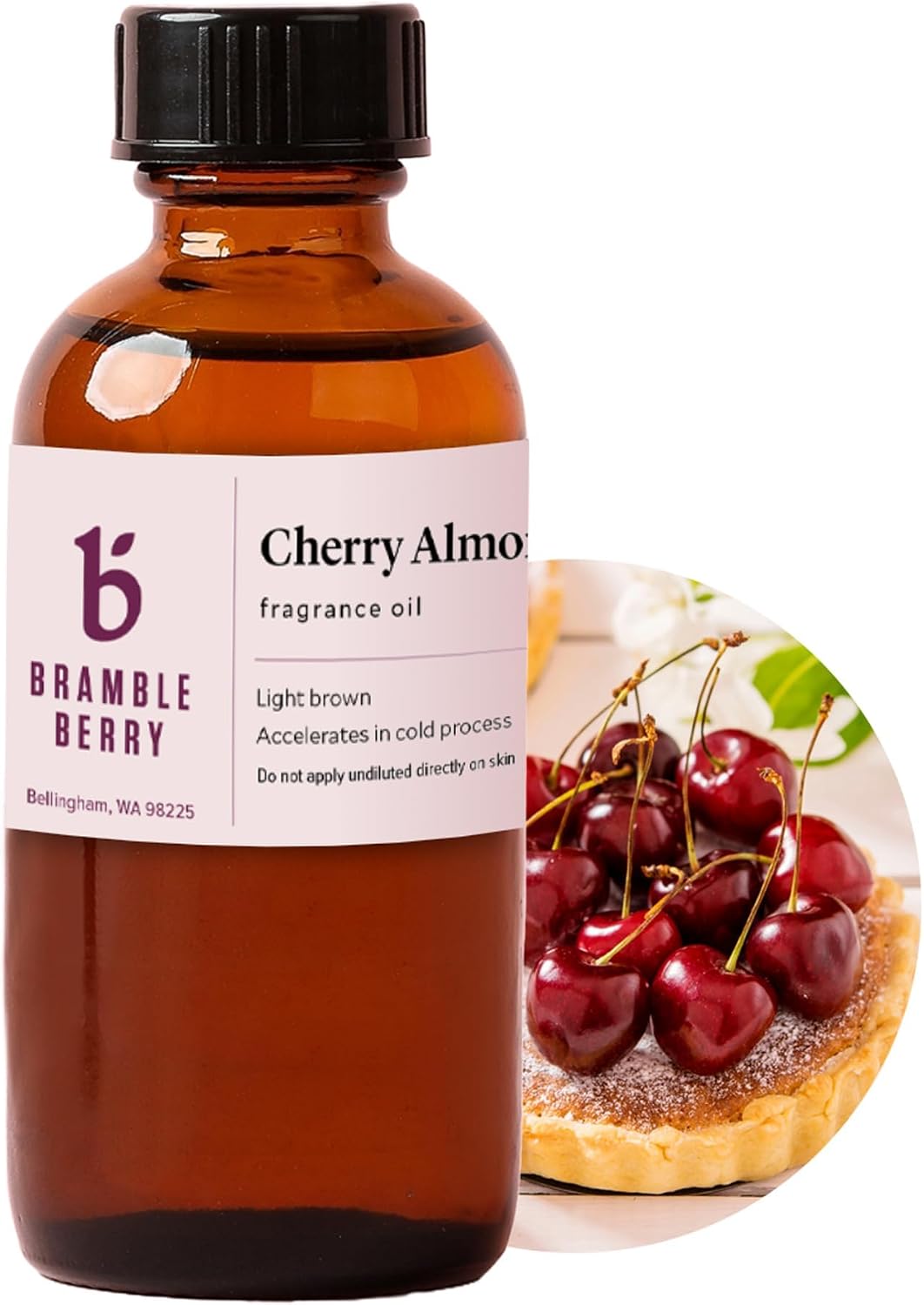 Bramble Berry Cherry Almond Fragrance Oil | Cherry Almond Scent for Soap Making, Candle Making, Lotion & Bath Bombs | Skin Safe, Vegan, Paraben & Phthalate Free, DIY Craft Essential