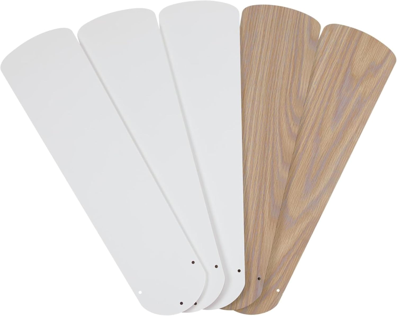 Westinghouse Lighting 52" White Bleached Oak Replacement Fan Blades, 7741600 5 Pack (3 Pack)