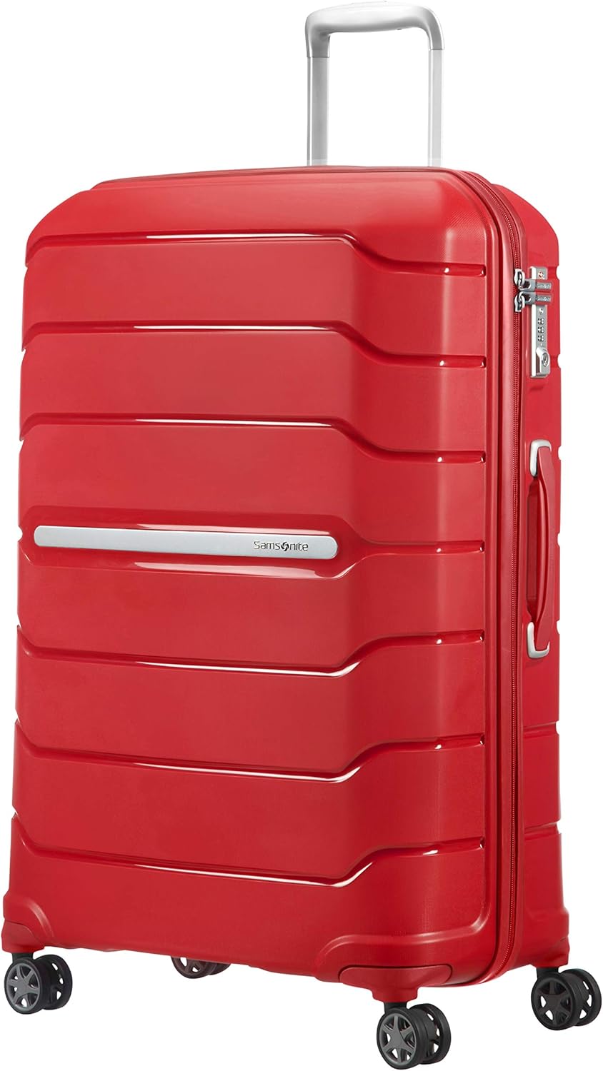 Samsonite Flux - Spinner L, Expandable Suitcase, 75 cm, 99/111 L, Red (Red)
