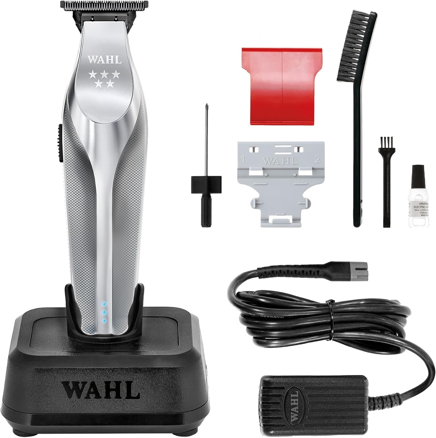 Wahl Cordless Hi-Viz Lithium Trimmer, Professional Hair Trimmers, Close Trimming, Detailing and Outlining, Lightweight, Ergonomic, Diamond-Like Carbon Blades, Metal Trimmer, Barbers Supplies