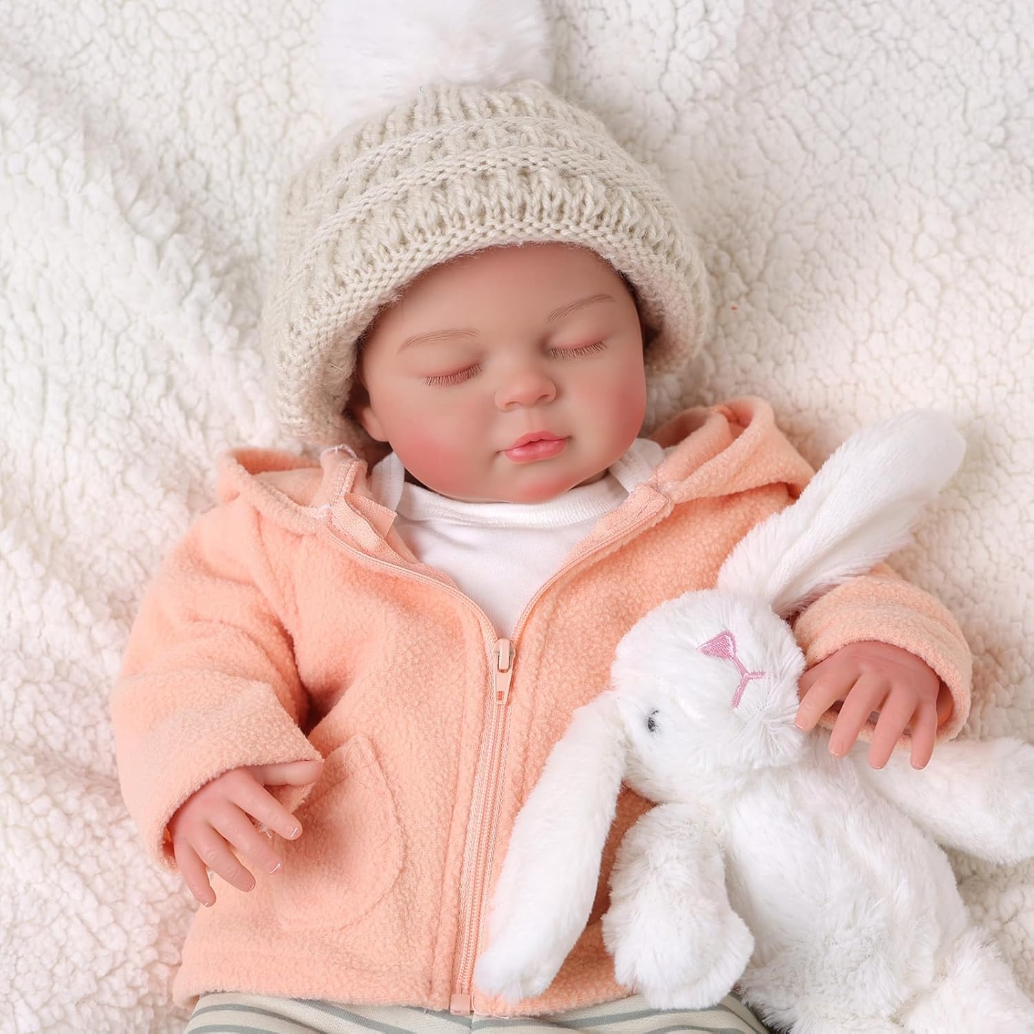 BABESIDE Reborn Baby Dolls Girls - 20 inch Realistic Reborn Dolls with Soft Cloth Body, Real Life Newborn Baby Dolls with Accessories for Girls Boys