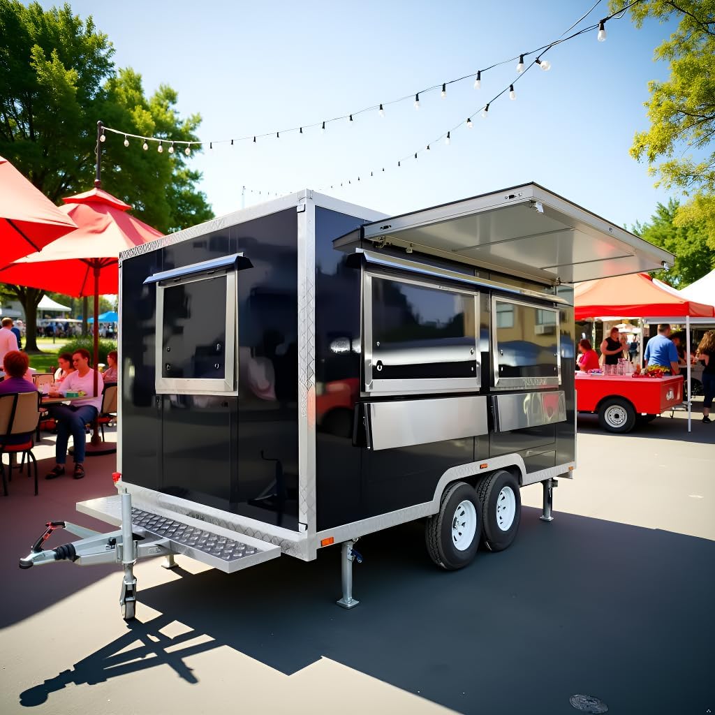 Food Truck Mobile Hot Dog Cart Concession Trailers for Sale Food Trailer on Street Vending Concession Trailers Snack Taco Coffee Bar